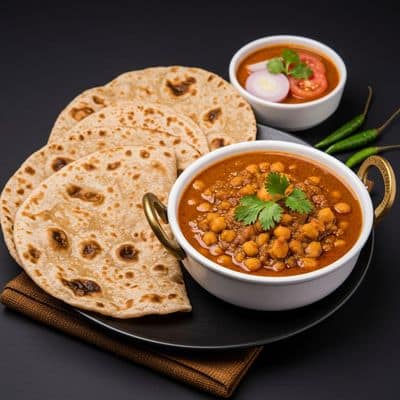 Chole + Plain Roti 4Pc