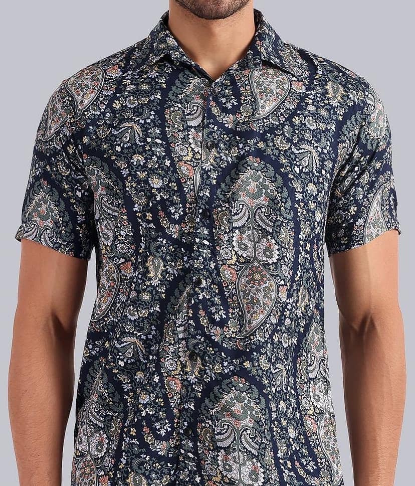 TrendiVastra - Blue Viscose Regular Fit Men's Casual Shirt ( Pack of 1 ) view 2