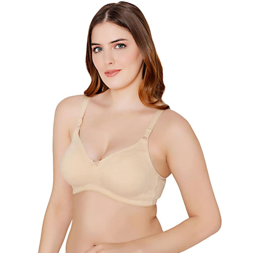 Bodycare polycotton wirefree adjustable straps moulded cup non padded bra-6576B view 2