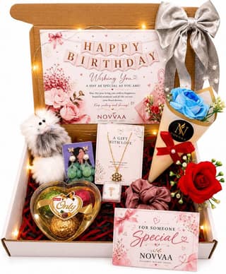 NOVVAA Artificial Flower, Flower Bouquet, Gift Box, Jew...