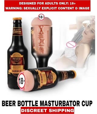 Sexual Wellness Men's Sex Toys Beer Bottle Cup Pussy Masturbator Cup Fleshtight For Men