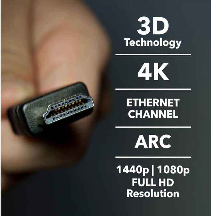 HDMI Cable 4K High-Speed HDMI Cord 18GBps with Ethernet Support 4K 60Hz Compatible with UHD TV, Monitor, Computer, Xbox 360, PS5 PS4, Blu-ray and 1.5 METER CABLE view 5