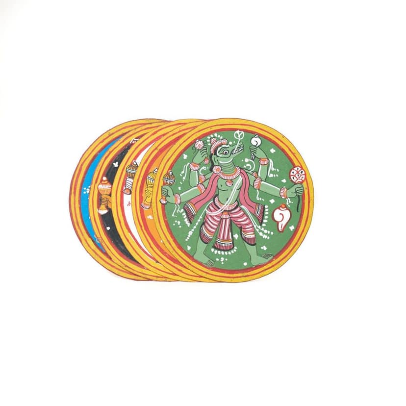 GANJIFA Hand painted Dashavtar Cards Abridged Set/5 W view 2