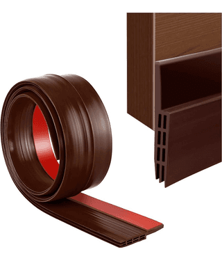 Door Draft Stopper | Silicon Door Bottom Sealing Strip | Self Adhesive Door Gap Filler Rubber | Door Bottom Sealing Strip Guard | Protector from Cockroach, Bugs, Air&Dust 1M (Brown)