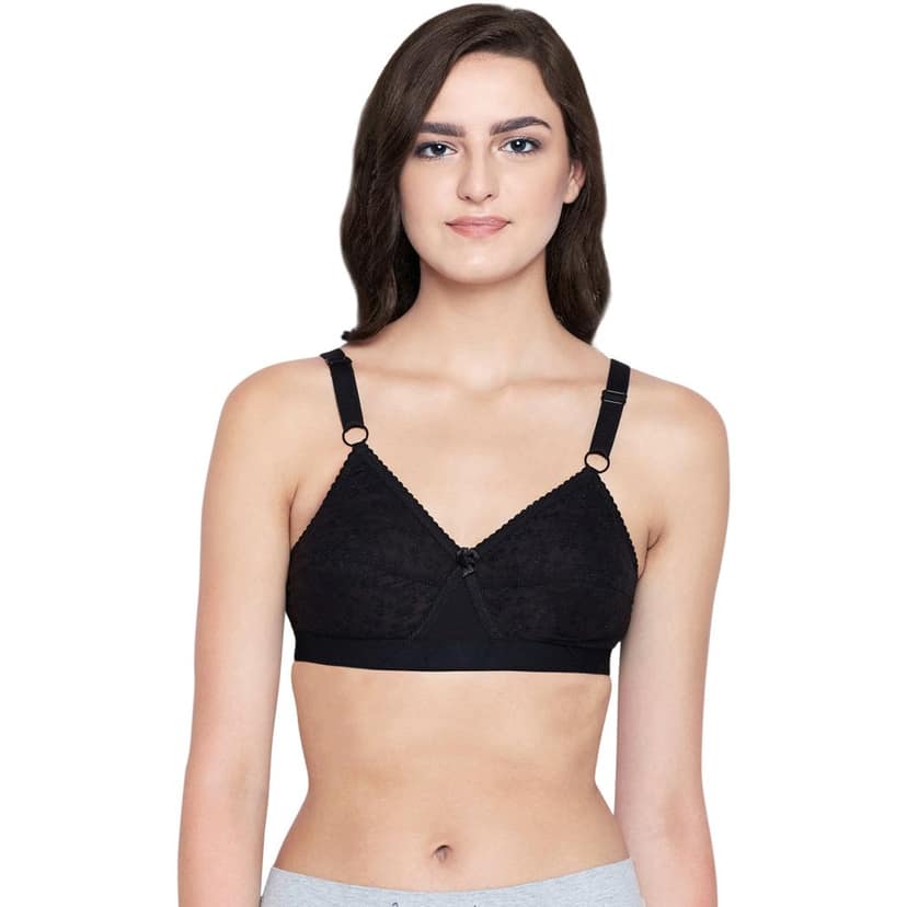 Bodycare 100% Cotton Lightly Padded Non wired Tshirt Bra-Pack of 3 view 2