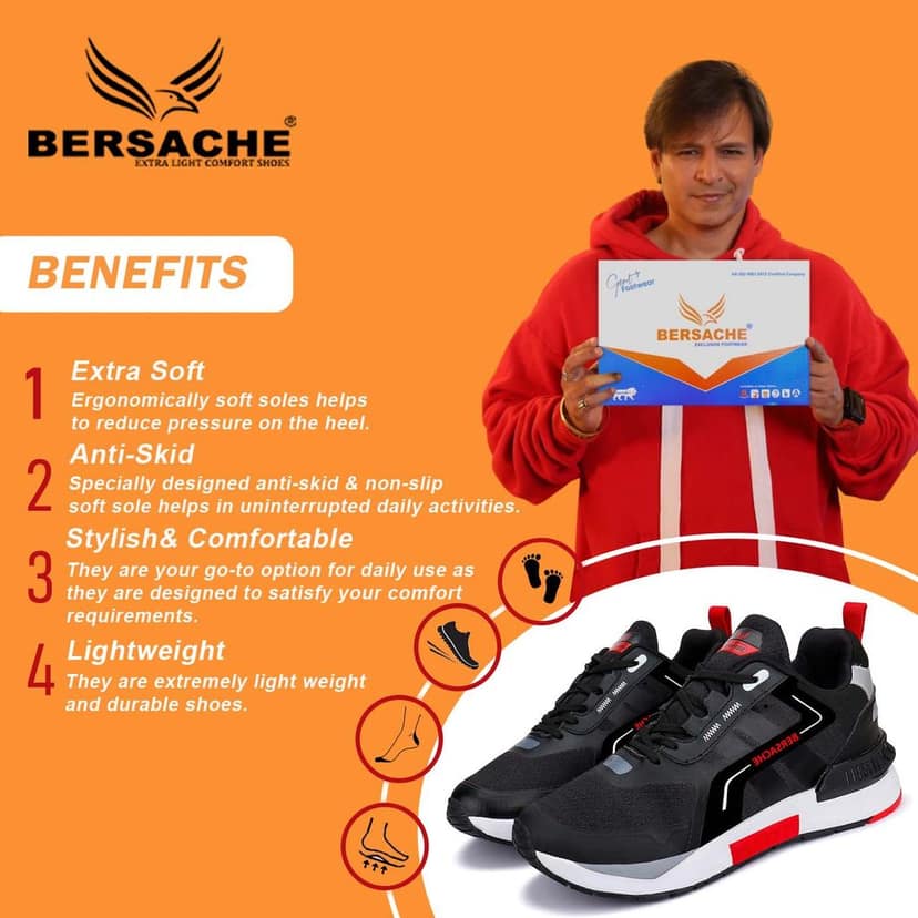 Bersache Sneaker, Loafers ,Casual With Extra Comfort Sneakers For Men's view 2