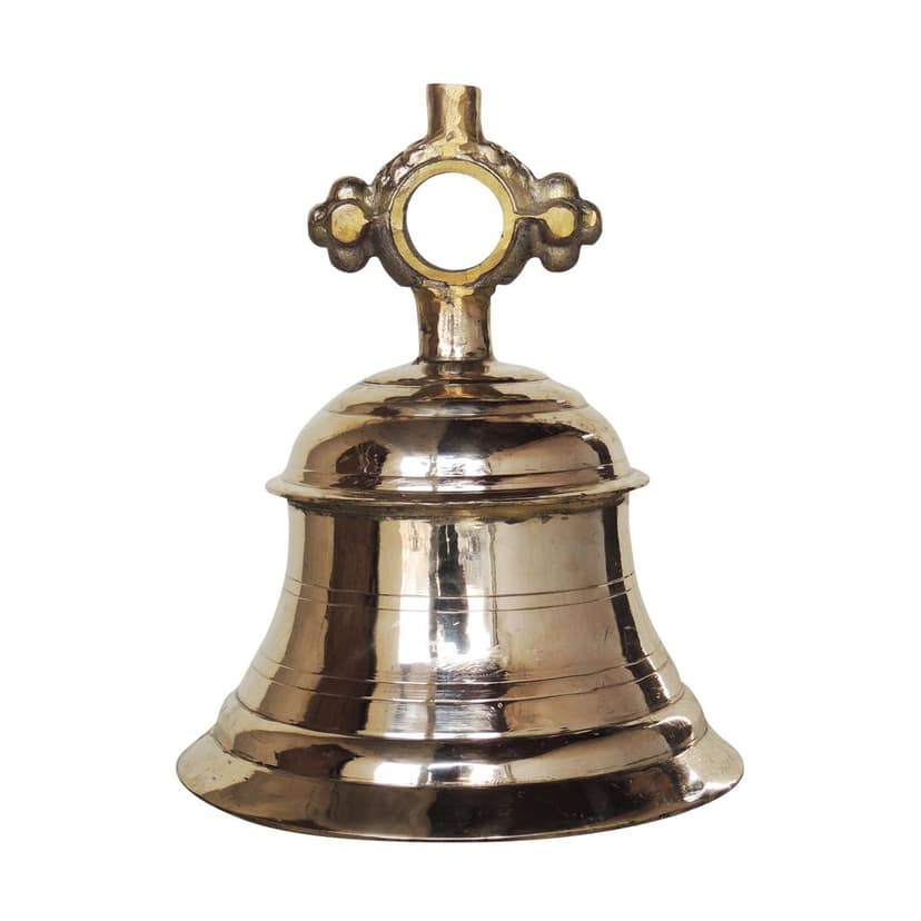 Brass Temple Hanging Ghanta, Hanging Bell, Ghanta 11 KG - Traditional Brass Temple Bell for Worship (ZMAS493 Q) view 2