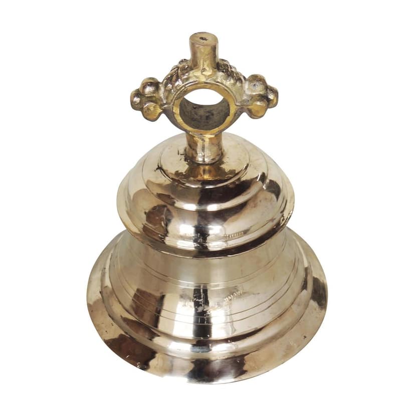 Brass Temple Hanging Ghanta, Hanging Bell, Ghanta 11 KG - Traditional Brass Temple Bell for Worship (ZMAS493 Q) view 3