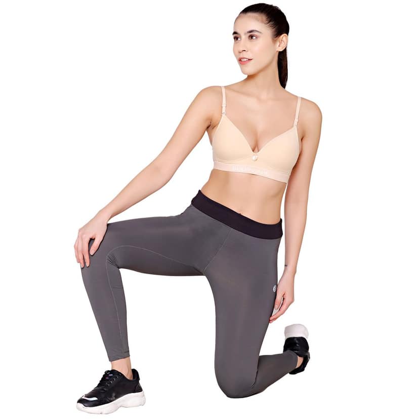 Bodycare Cotton Spandex Padded Non wired Tshirt Bra-Pack of 3 view 6