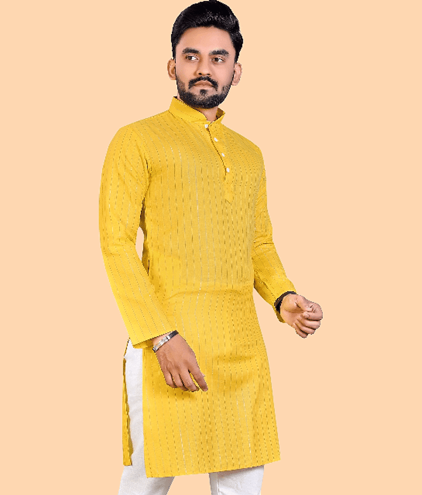 YUG ART - Red Cotton Men's Regular Kurta ( Pack of 1 )
