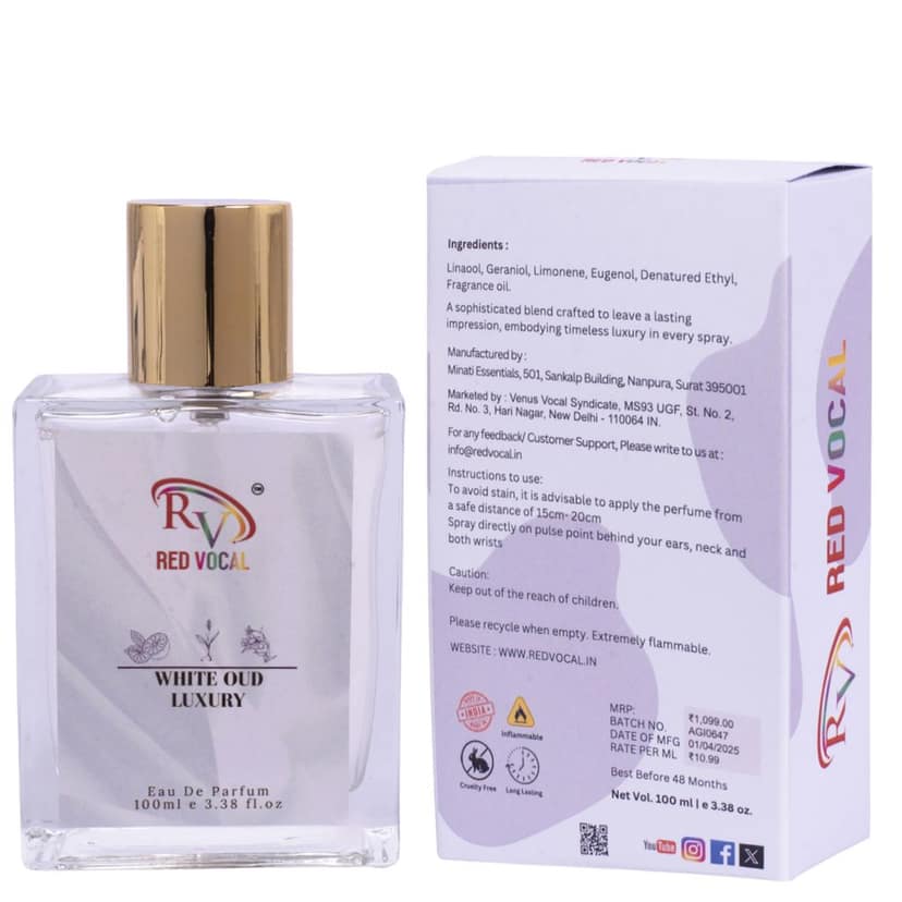 Red Vocal White Oud Luxury (Unisex) with Bad Angel Premium (Women) 100ml Perfume Spray Combo – 2 x 100ml view 8
