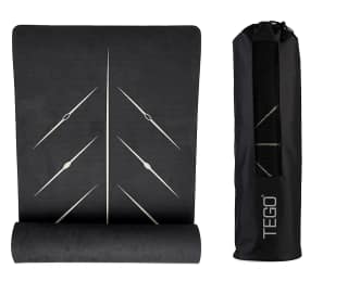 TEGO CORE Yoga Mat with GuideAlign & Yoga Mat Holder Bag (Colour - BLACK/GOLD, Size - 8 MM) by Total Sporting And Fitness Solutions Pvt Ltd