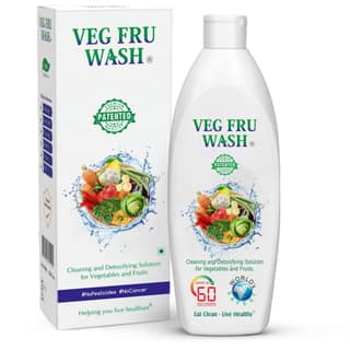 VEG FRU WASH Fruit and Vegetables Wash Liquid Cleaner Monthly Pack (400ml)