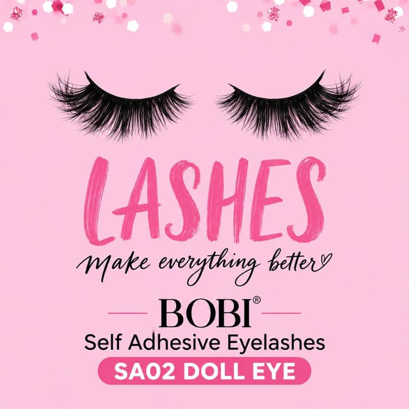BOBI Self Adhesive Eyelashes SA02 Doll Eye – Soft Center Volume | Wide-Eyed Effect | Youthful Lift | No Glue Needed | Reusable | Lightweight Design view 2