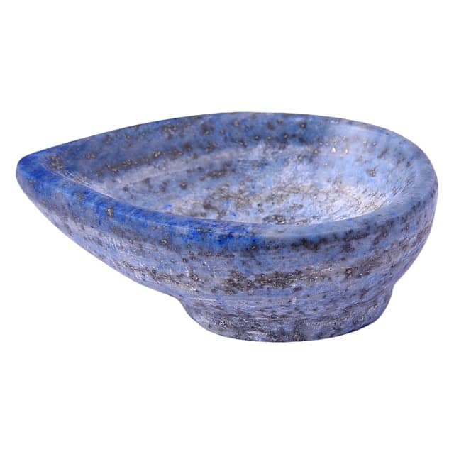 Lapis Lazuli Deepak, Handmade Diya for Temple, Ramlala, Diwali, Navratri Pooja and Festival Decoration Lightning Diya(KI_119) by Krishna Impex