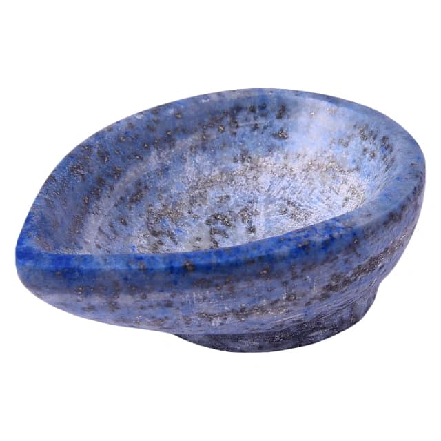 Lapis Lazuli Deepak, Handmade Diya for Temple, Ramlala, Diwali, Navratri Pooja and Festival Decoration Lightning Diya(KI_119) by Krishna Impex view 2