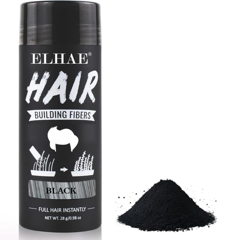 ELHAE Hair Building Fibers Instant Fuller Hair Look Natural-Looking Hair Thickening Powder for Men & Women