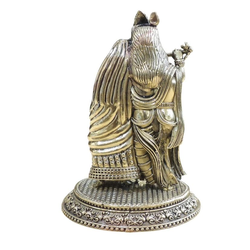 Brass Radha Krishna Idol for Love, Harmony & Vastu, Height : 7 Inch (BSMAS1883 D) view 3