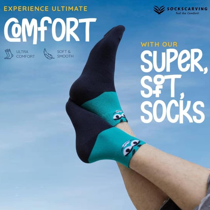 SOCKSCARVING Multicolour Pembrey Edition Cotton Socks Pair of 5, Above Ankle Full Length, Free Size, Casual Design, For Men-Women view 6