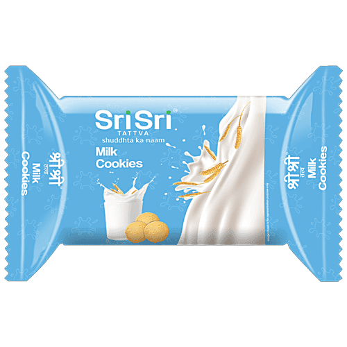 Sri Sri Tattva Milk Cookies - Teatime Snack, Baked, 50 g