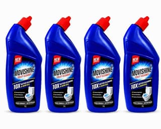 Toilet Cleaner Liquid 1L (Pack of 4) | Thick Formula Bathroom & Toilet Bowl Cleaner | Removes Tough Stains, Limescale & Odour | Kills 99.9% Germs | Deep Cleaning Toilet Cleaning Liquid
