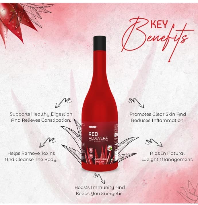 Teamex red alovera juice view 2