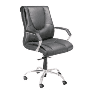 Next to Boss - Leatherette Revolving Chair With Cushioned Handle & Metal Base (CS-L18-MB)