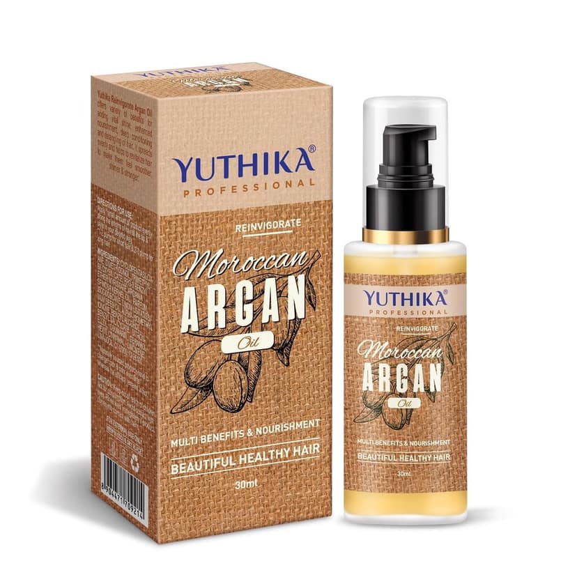 Yuthika Professional Argan Oil for Hair 30ml Moroccan Argan Hair Oil, Silky Shiny Nourished Hair Oil for All Hair Types