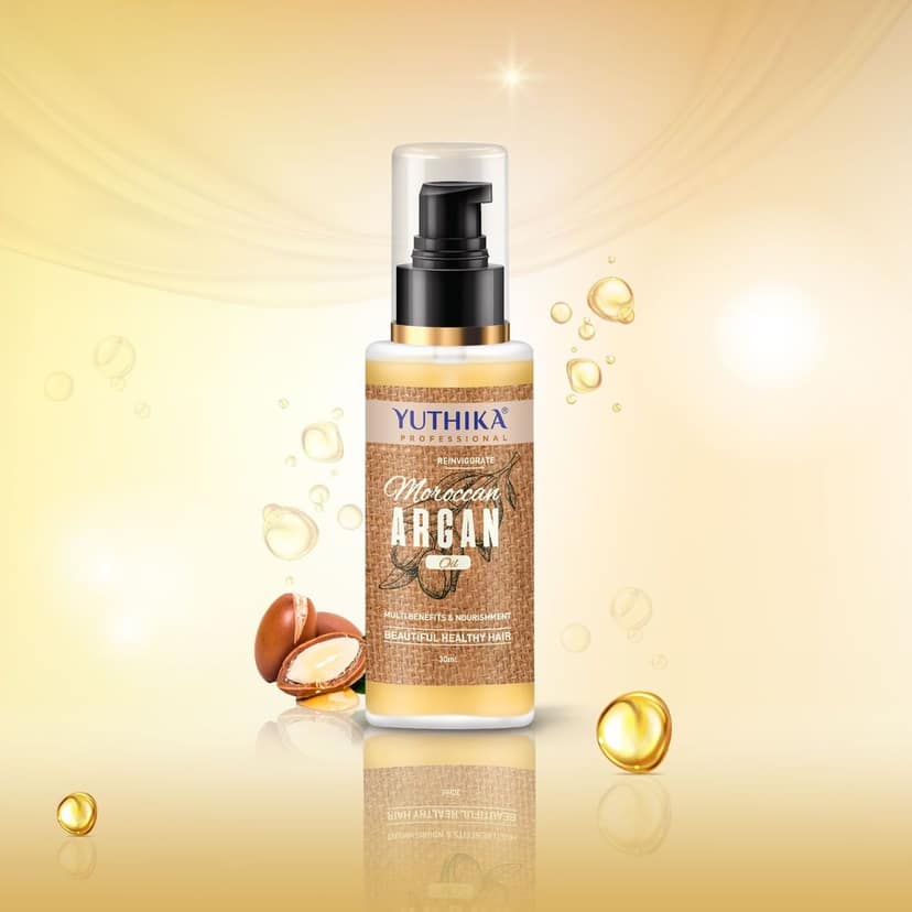 Yuthika Professional Argan Oil for Hair 30ml Moroccan Argan Hair Oil, Silky Shiny Nourished Hair Oil for All Hair Types view 3