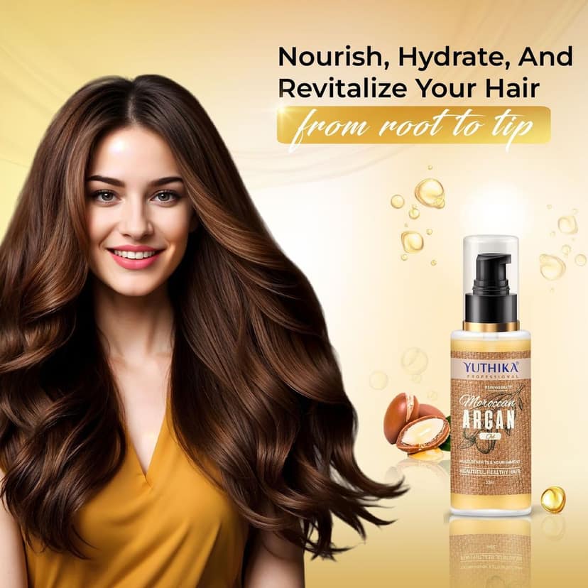 Yuthika Professional Argan Oil for Hair 30ml Moroccan Argan Hair Oil, Silky Shiny Nourished Hair Oil for All Hair Types view 8