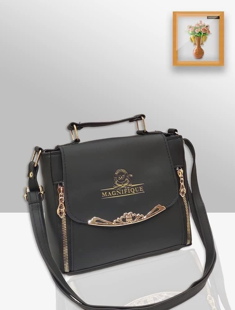 Magnifique Women's Hand/Sling/Side Bag/purse Polyurethane Western (Black) view 4