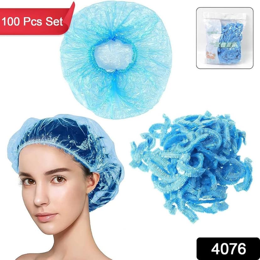 Shower Cap, Waterproof Disposable Shower Cap, 100 Pieces, Hair accessories view 2