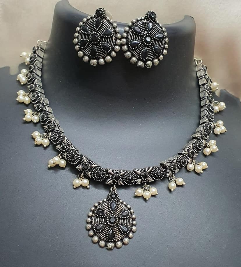 Glamvila German Silver Jewellery Combo-01 view 2