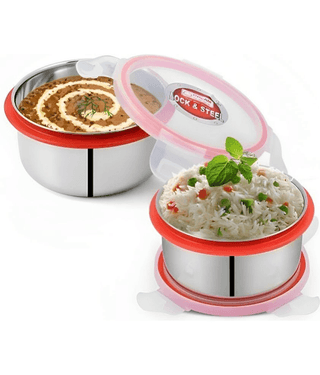 Dream Home Click n Lock 350 Steel Food Container Set of 6 350 mL