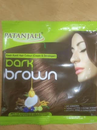 Patanjali Kesh kanti hair colour (cream & developer) Dark Brown
