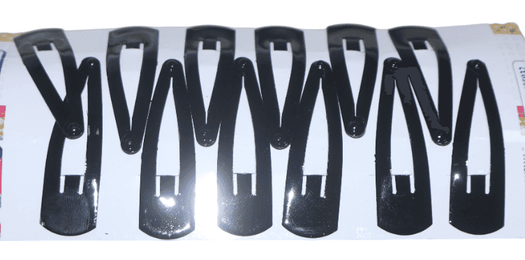 Black Snap Hair Clips - Set of Elegant Hair Accessories view 4