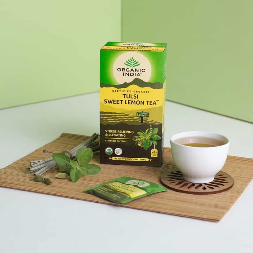 Organic India Tulsi Sweet Lemon 25 Tea Bags view 5