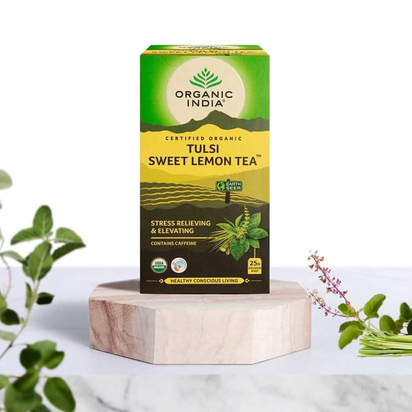 Organic India Tulsi Sweet Lemon 25 Tea Bags view 8