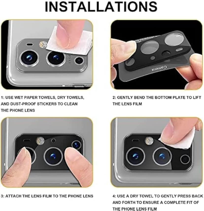OnePlus Nord CE2 Lite Camera Lens Protector Full Coverage Tempered Glass OnePlus Nord CE 2 Lite (5G) 9H 3D, Black view 3