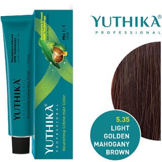 Yuthika Professional Creme Hair Color 100gm Light Golden Mahogany Brown 5.35 view 2