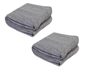 Dream Living Woolen Blanket Warm and Super Soft Single Bed Blankets for All Season Multipurpose (Grey, Pack of 2)
