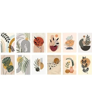 Gatmos Bohemian Art Posters Set Of 12 Paper Wall Poster Without Frame