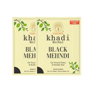Vagad's Khadi Herbal Gramodaya Pure Natural Black Mehndi For Hair With Goodness of Neem For Longlasting Natural Hair Colour (Pack of 2x100g) Vagad's Khadi Herbal Gramodaya Pure Natural Black Mehndi For Hair With Goodness of Neem For Longlasting Natural H
