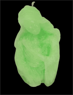 Green Praying Monk Candle