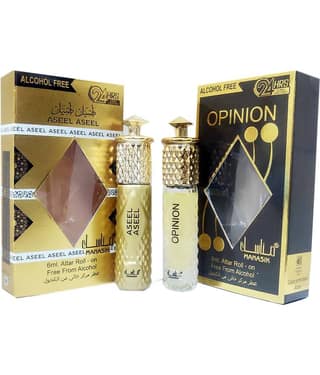 MANASIK ASEEL & OPINION Concentrated Attar Roll On 6ml . ( COMBO SET )
