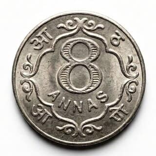 8 Anna - K.V. Pendharker, Bombay - India Pattern Fancy old Coin