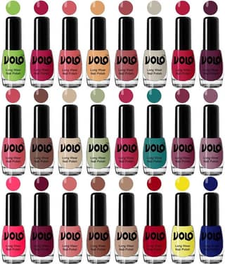 VOLO Professional Brush Set of 24 Pcs Nail Polish Infinite Shine Combo Multi Glossy 120 mL