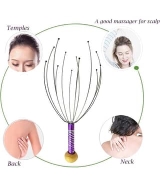 Gatih Hand Held Scalp Head Massager For Hair Growth And Pain Relief Head Scalp Massager
