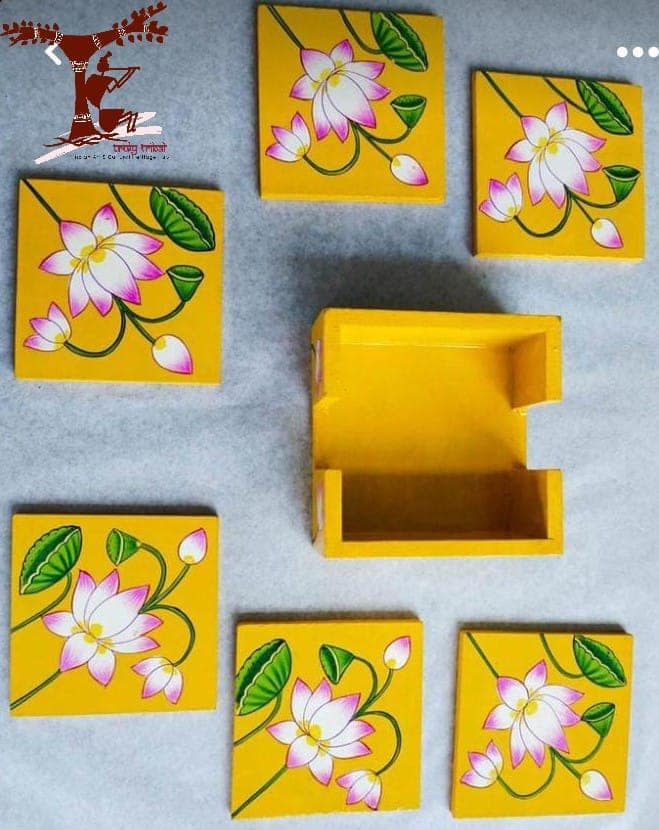 PAINTED COASTER PICHWAI view 2