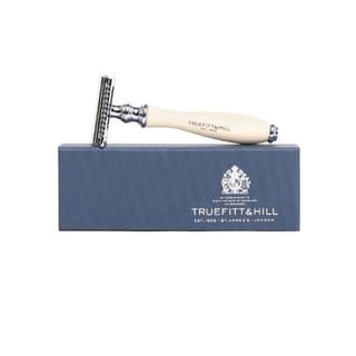 Faux Ivory, DE Safety Razor, Chrome, Wellington 1 Piece